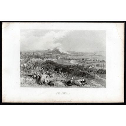 RHINE 1832 Germany VICTORIAN ENGRAVING