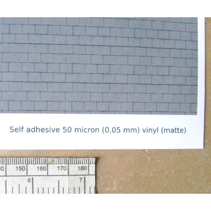 Feuille autocollante pour tuiles de toit - gris - échelle OO/HO (1:76) - feuille