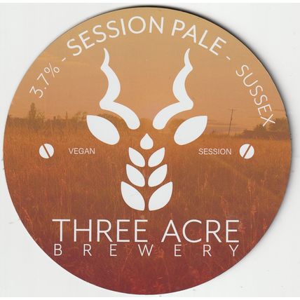 UNUSED PUMP CLIP FRONT - THREE ACRE BREWERY - SESSION PALE