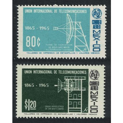 Mexico Centenary of ITU 2v 1965 MNH SG#1093-1094
