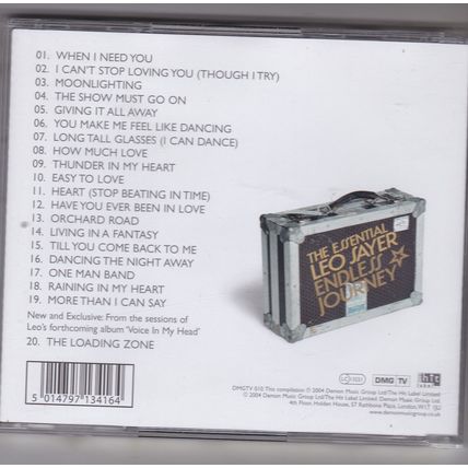Leo Sayer : The Essential - Endless Journey. (2004) CD Album