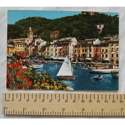 old postcard Portofino, Italy