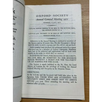1972 "OXFORD SOCIETY" VOLUME 24 #3 SMALL ILLUSTRATED PAPERBACK BOOK (LL)