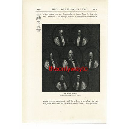 The Seven Bishops Trial 1688, Book Illustration (Print), 1903