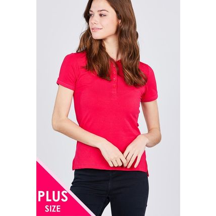Women's Classic Jersey Spandex Polo Top