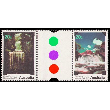 Australia 1979 20c National Parks Waterfalls Gutter Pair MNH - SG 713a