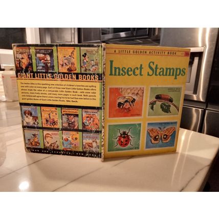 Old Vintage Little Golden Activity Book Insect Stamps (A) First Edition 1958