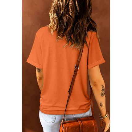 Orange Its Fall Yall Animal Print Casual T Shirt
