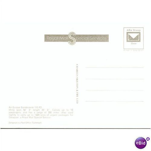 GB Postcard - Air Ecosse Bandeirante 110 P2