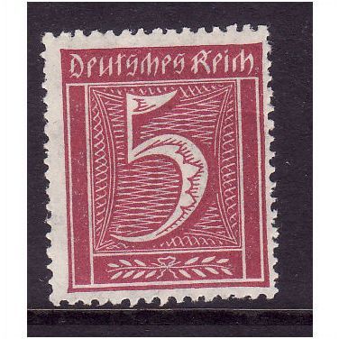 GERMANY 1921 5pf RED SG 153 M / MINT
