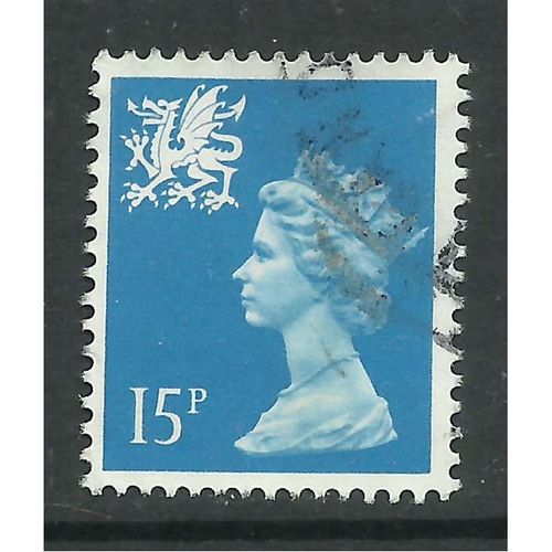 Great Britain 1989 Wales 15p Bright Blue Used SG W41 Sc WMMH26 postage stamp