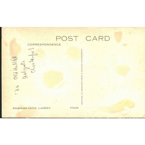 Vintage GB Postcard - Dolbadarn Castle, Llanberis, Caernarvonshire, Wales