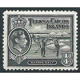 Turks & Caicos Islands 1938 SG194 1/4d Black Mounted Mint ....