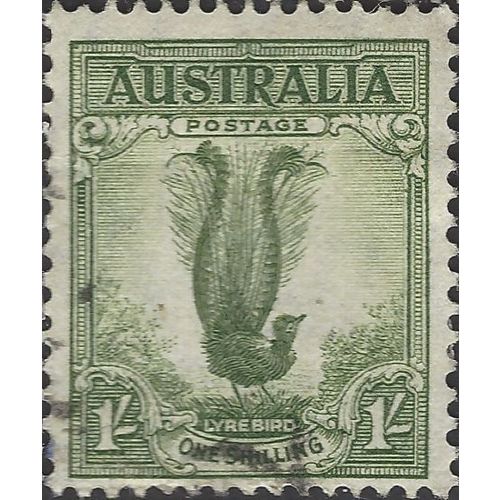 AUSTRALIA, BIRD, Superb Lyrebird, green 1956, 1/-, #6