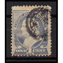 Used 212 1c Benjamin Franklin Barely Clears RA0538