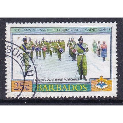 BARBADOS 2004 CENTENARY CADET CORS 25c USED SG1243