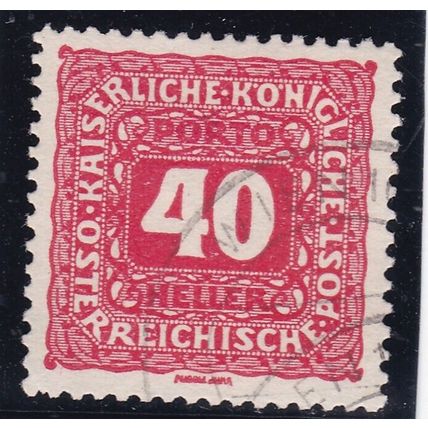 Austria 1916 40h Postage Due Fine Used SG D279 VGC