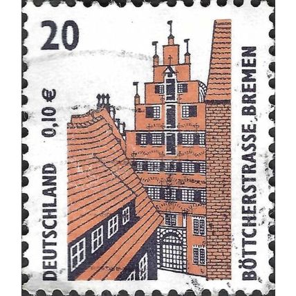 GERMANY, Bottcherstreet, Bremen, brown 2001, 20pf, 0.10