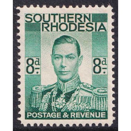 Southern Rhodesia KGVI 1937 8d Emerald-Green SG45 Mint MH
