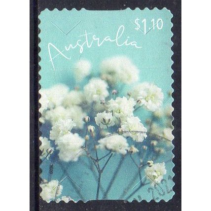 Australia 2020 Joyful Occasions - White Flowers $1.10 s/a Used
