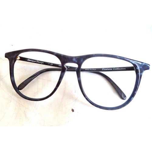 80s New Blue Optique ITALY Eyeglasses Round 54-18 Big Unisex Pantos sunglasses