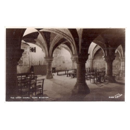 YORK MINSTER,THE CRYPT CHAPEL. . unused vintage postcard by Walter Scott