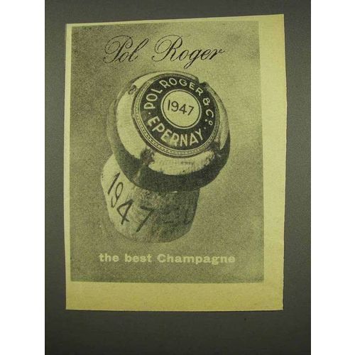 1956 Pol Roger Champagne Ad - The Best