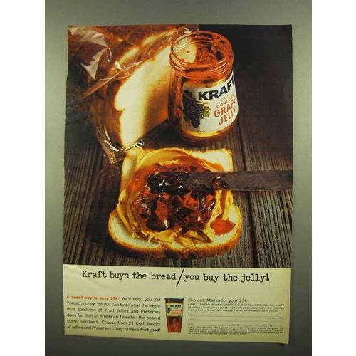 1965 Kraft Grape Jelly Ad - Kraft Buys The Bread