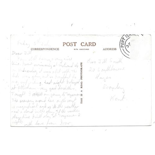 REAL PHOTOGRAPHIC POSTCARD GULL ROCK & TREBARWITH VALLEY TINTAGEL CORNWAL (2557)