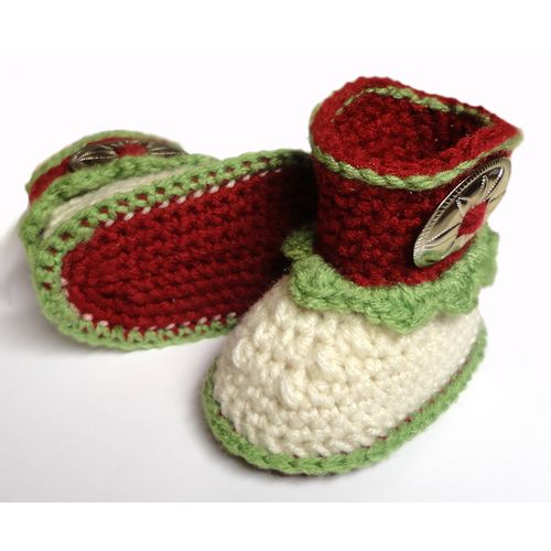BABY booties #B027 crochet cowboy unisex 0-12 months