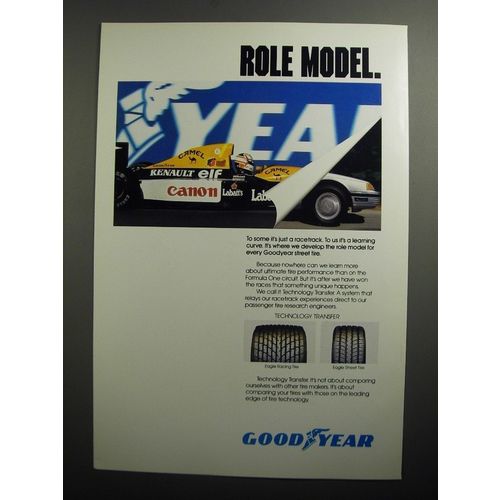 1991 Goodyear Eagle Racing Tire and Eagle Street Tire Ad - Role Model