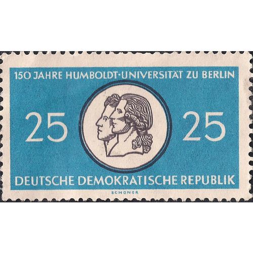 DDR, Humbolt University 150 years, blue 1960, 25Pf
