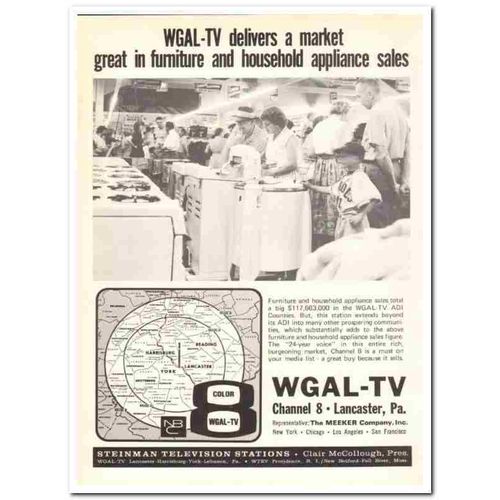 WGAL-TV 1973 Steinman Television Stations furniture sales vintage ad