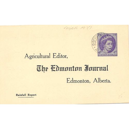 Rochford Bridge duplex, Alberta cancel, 1961, RF C