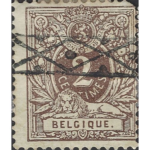 BELGIUM, Lion Couchant, brown 1888, 2c, #3