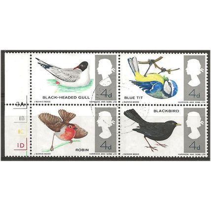 1966 Birds Phosphor Set SG696p-699p Very Fine Used . . .