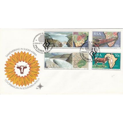 South Africa 1990 Cooperation in Southern Africa FDC special cancel Unaddressed