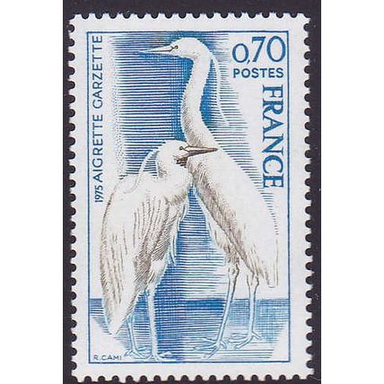 France 1975 Nature Conservation Snowy Egret Heron - VFMNH