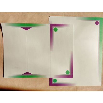 Geometric Design Tri-fold Brochure Paper Stationery 45 Pieces Craft Promo 017