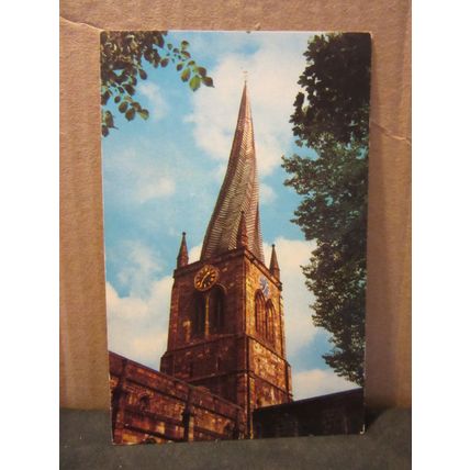ST. MARY AND ALL SAINTS, CHESTERFIELD, DERBYSHIRE. unused postcard #