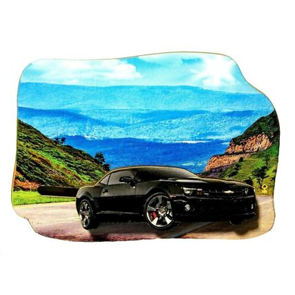 Mountain Scene with Movable Car Artwood Fridge Magnet