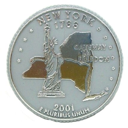 New York State Quarter Fridge Magnet