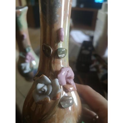 Pair Of Floral Stem Vases