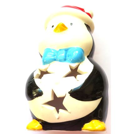 Penguin Tealight Holder Ceramic 13.5 CM