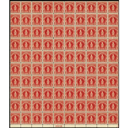 J69, RARE Mint NH Sheet of 100 Postage Due Stamps CV $498.00+ - Stuart Katz