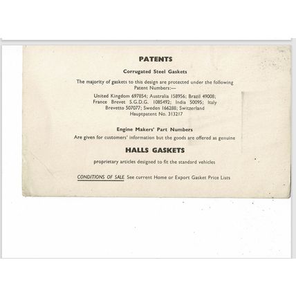 Halls Gaskets Pocket Edition 1972 72 09 PDF