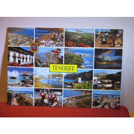 multiview, TENERIFE, CANARY ISLANDS, SPAIN used postcard 1995 pm #