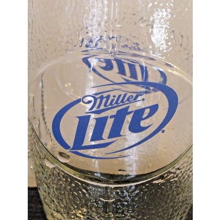 Miller Lite Beer Glass/Mug - Football Shaped approx. 20 oz. Fast Ship!