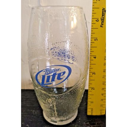 Miller Lite Beer Glass/Mug - Football Shaped approx. 20 oz. Fast Ship!