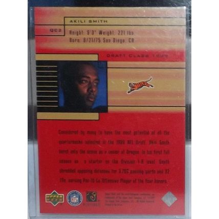 1999 Upper Deck AKILI SMITH (Bengals) Quarterback Class Rookie Card #QC2